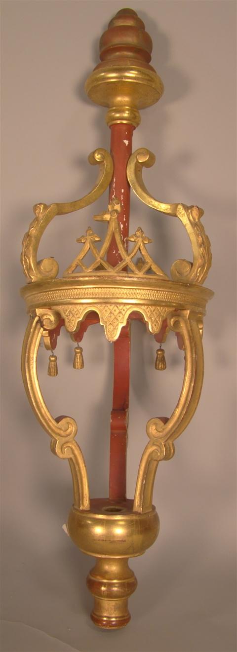 LOUIS XVI PAINTED PARCEL GILT LANTERN