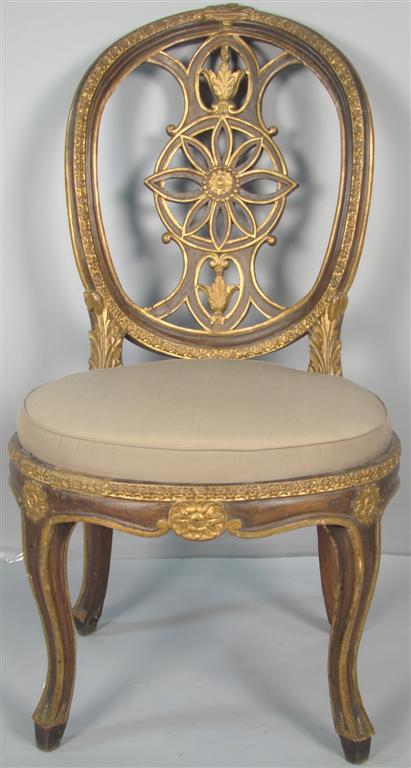 CONTINENTAL WALNUT AND GILT SIDE 145145