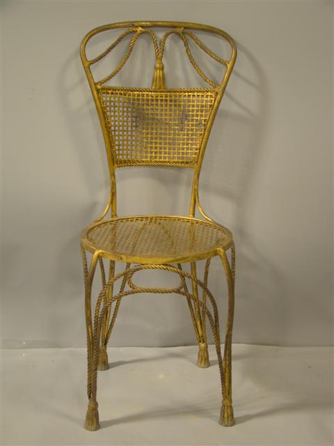 ITALIAN GILDED METAL BALLROOM CHAIR 14514e