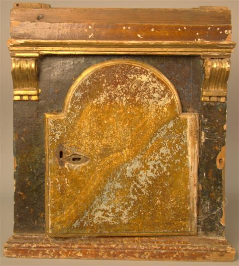 ITALIAN PAINTED AND PARCEL GILT