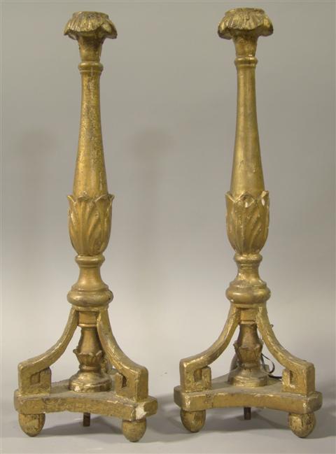 PAIR OF CONTINENTAL CARVED GILTWOOD