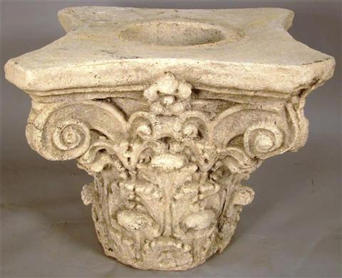 CAST STONE CAPITAL h 18 w 22 d 22 in  14518a