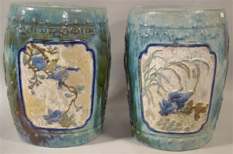 PAIR OF VINTAGE CHINESE GLAZED