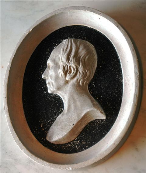 PLASTER PLAQUE OF HENRY CLAY in the