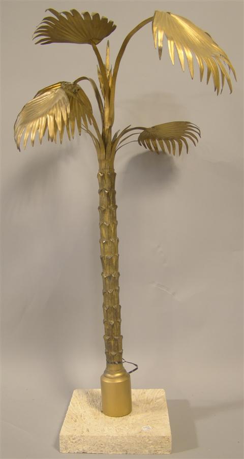 VINTAGE BRASS PALM TREE SCULPTURE