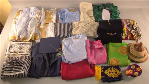 A COLLECTION OF INTERNATIONAL CLOTHING