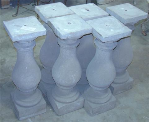 SIX AMERICAN CAST STONE BALUSTERS 14524d