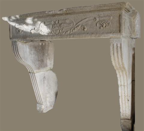 FRENCH RENAISSANCE LIMESTONE CHIMNEY 14525a