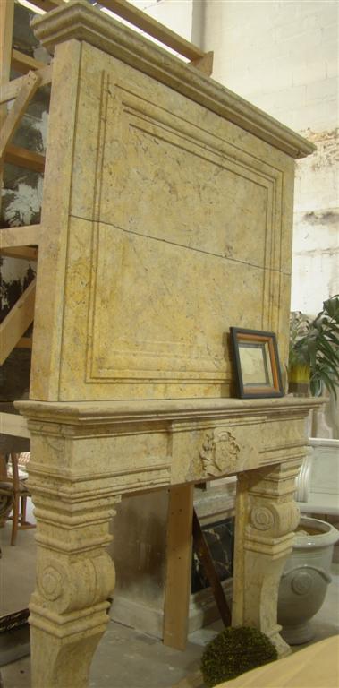 YELLOW MARBLE CHIMNEY PIECE REPRODUCTION 145263