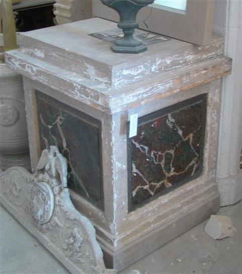PAIR OF FAUX FRENCH MARBLE PAINTED