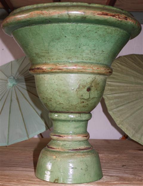 SMALL FRENCH ANDUZE GREEN GLAZED 1452a9