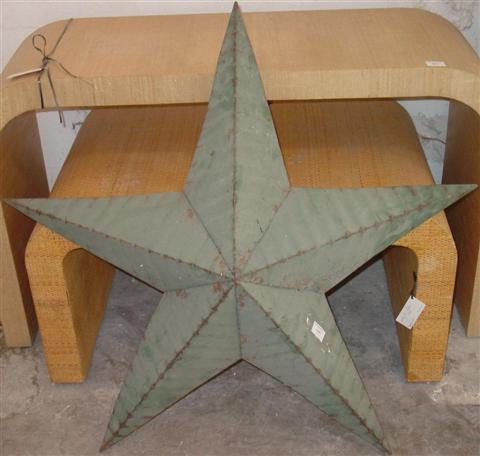 GREEN PAINTED TIN FIVE-POINT STAR Other