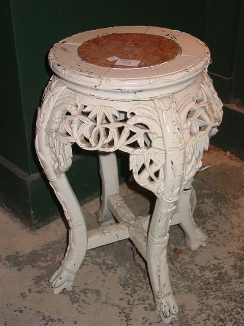 CHINESE WHITE PAINTED TABLE with