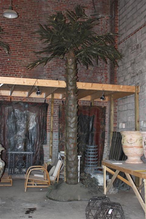 MASSIVE PAIR OF FAUX PALM TREES
