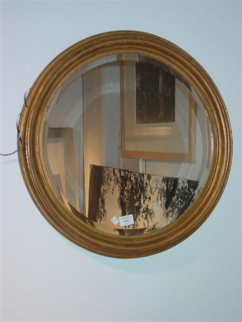 PAIR CIRCULAR GILTWOOD MIRRORS