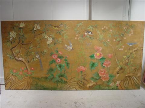 CHINESE PAINTED PAPER PANEL ON 14536f