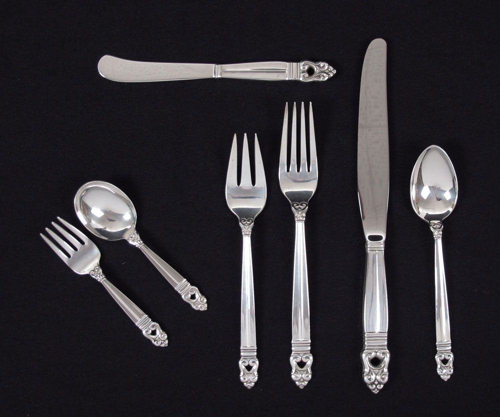 ROYAL DANISH STERLING SILVER FLATWARE: