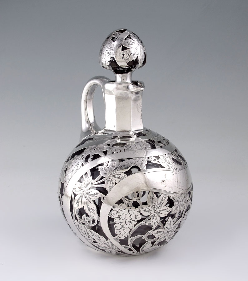 ALVIN FINE SILVER OVERLAY DECANTER  145382