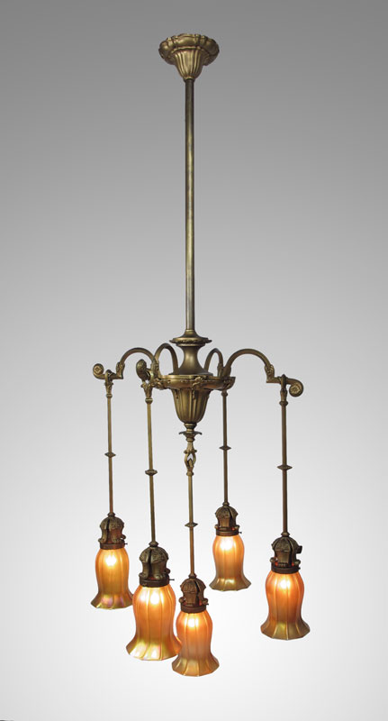 QUEZAL 5 LIGHT CHANDELIER 5 drop 145393