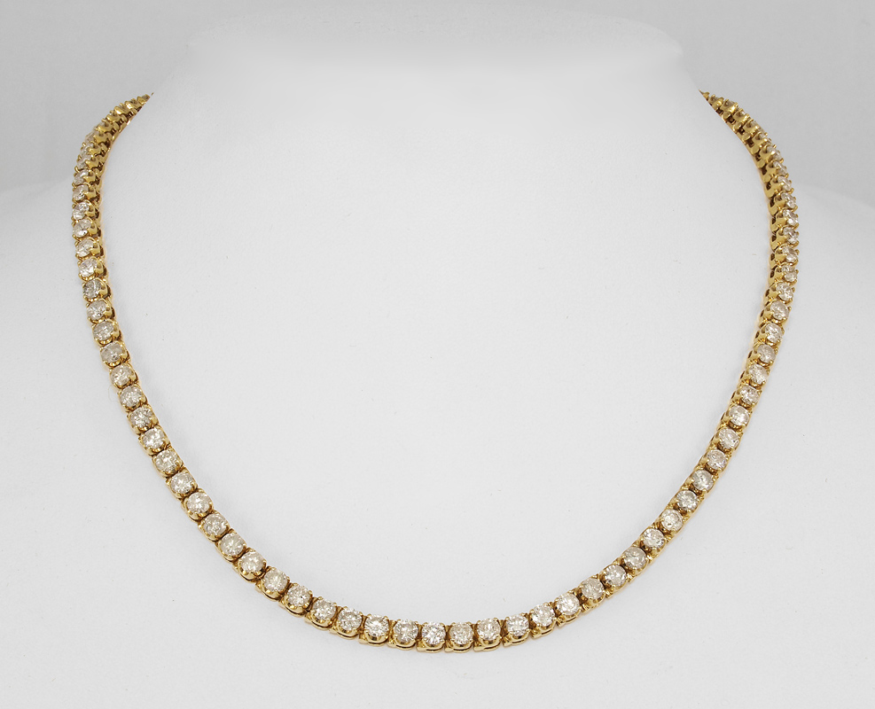 16.5 CTW DIAMOND RIVIERE NECKLACE: