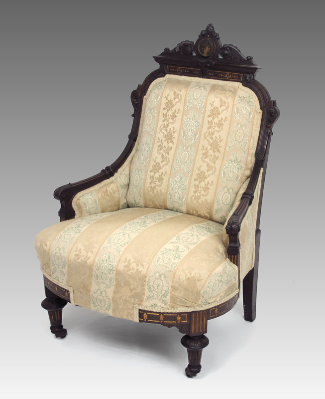 ROSEWOOD CARVED VICTORIAN CHAIR  1453a0