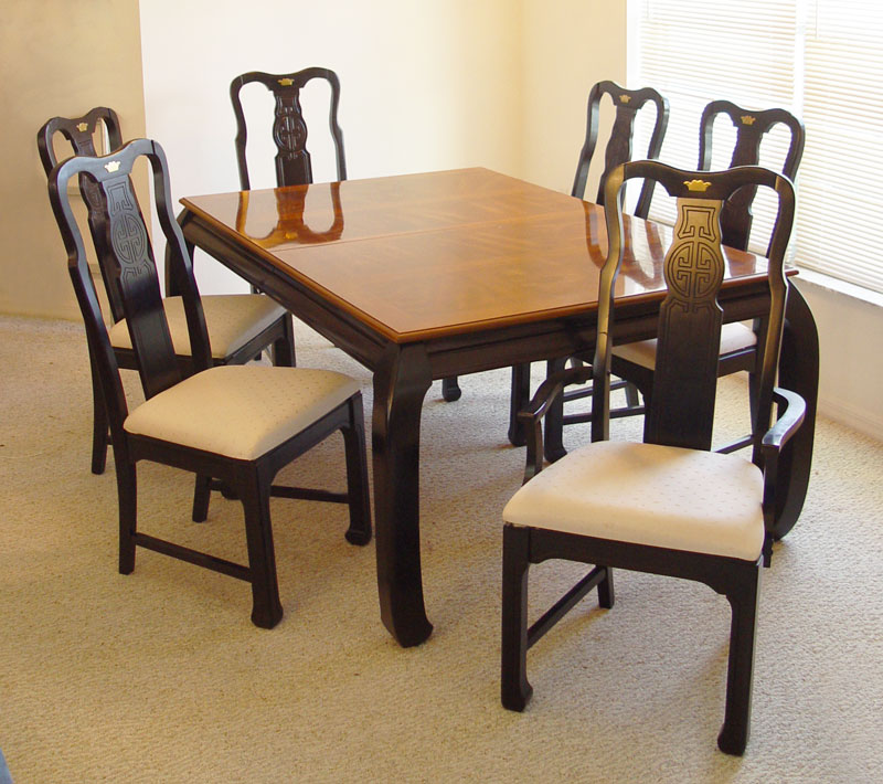 7 PIECE CHINESE STYLE DINING TABLE 145401