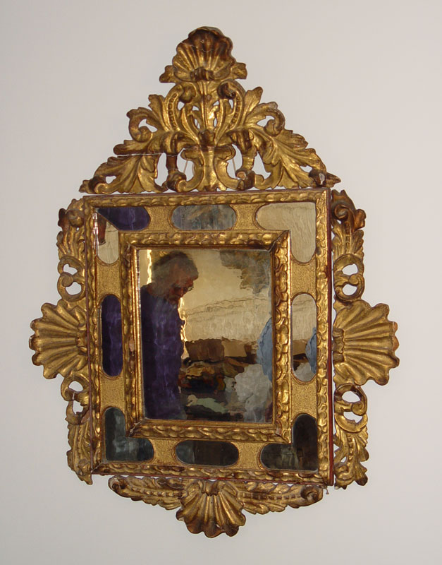 CARVED GILT WOOD HALL MIRROR Carved 145415