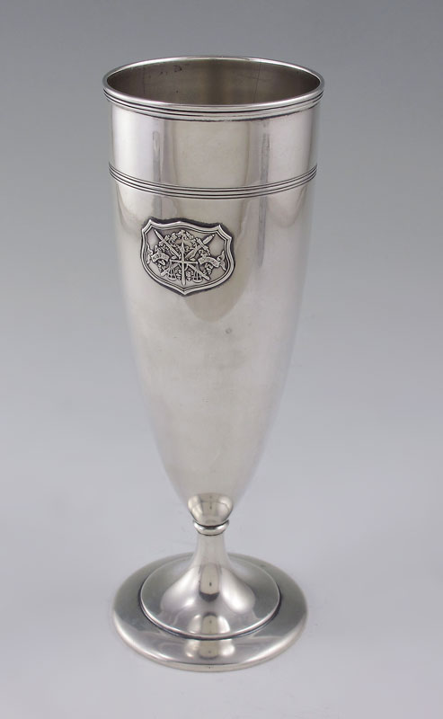 TIFFANY & CO. STERLING VASE: Embossed