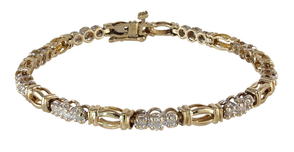 DIAMOND TENNIS BRACELET 10K yellow 145461