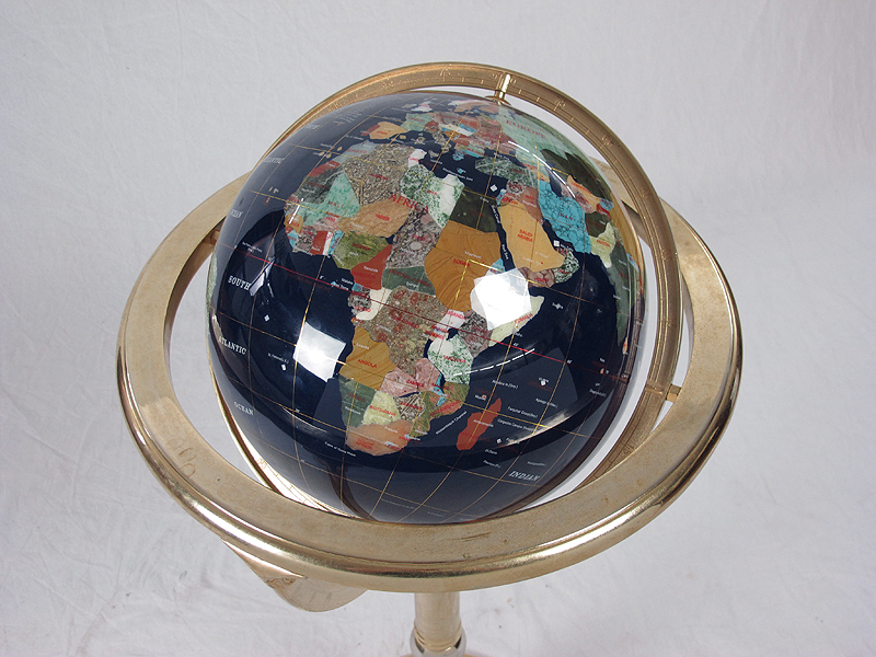 SEMI PRECIOUS GEMSTONE INLAY GLOBE 145478