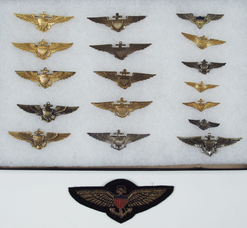 COLLECTION OF US NAVY AVIATOR WINGS  145476