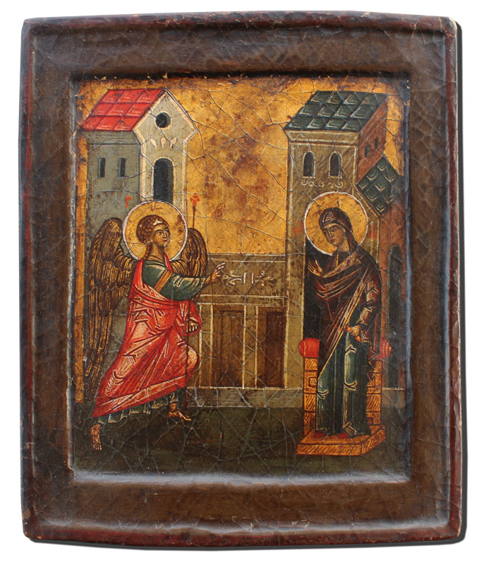 EARLY RUSSIAN ICON DEPICTING ANGEL 1454d6