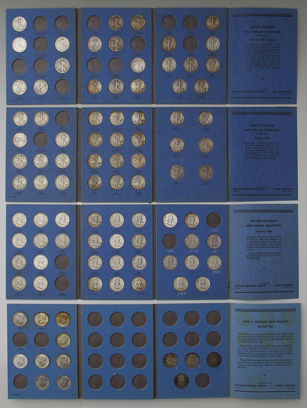 87 US SILVER HALF DOLLAR COINS: