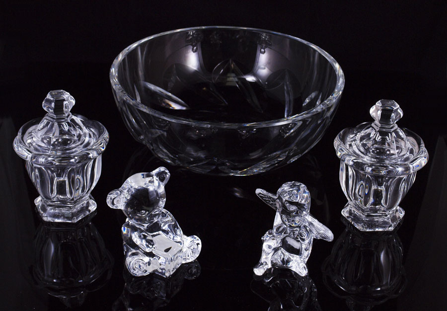 GROUP BACCARAT FRENCH CRYSTAL: 1) Bowl