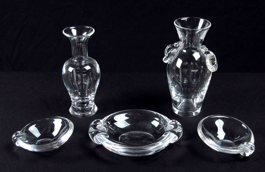 5 PIECE STEUBEN CRYSTAL All signed 14554b