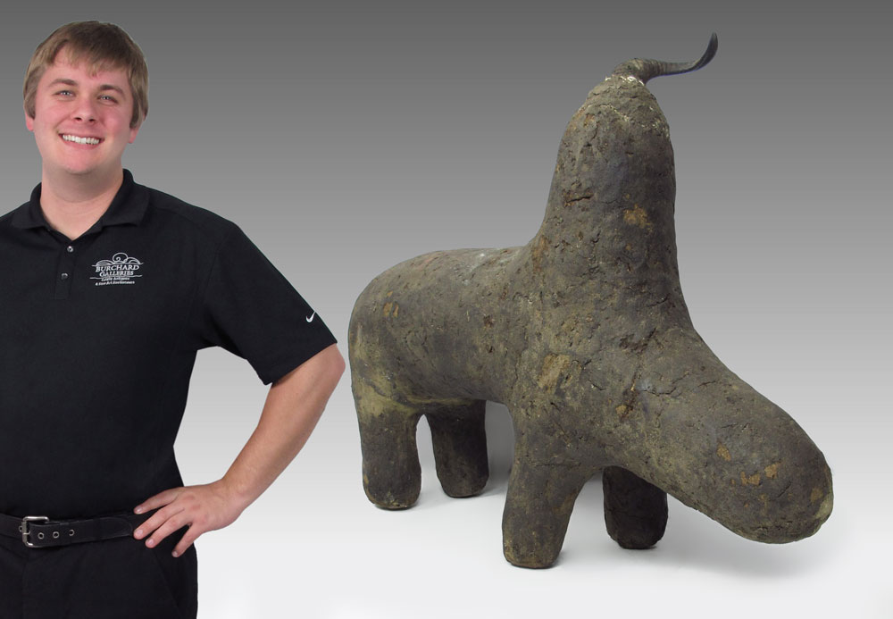 AFRICAN BOLI BULL FIGURE WITH 14555f