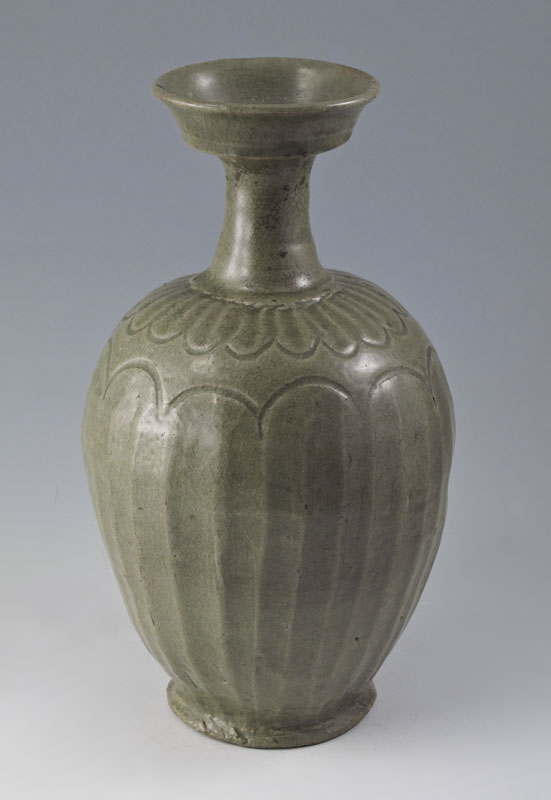 INCISED KOREAN GLAZED CELADON STONEWARE 1455c2