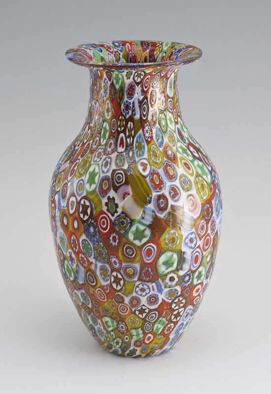 MURANO MILLIFIORI VASE Genuine 14560e