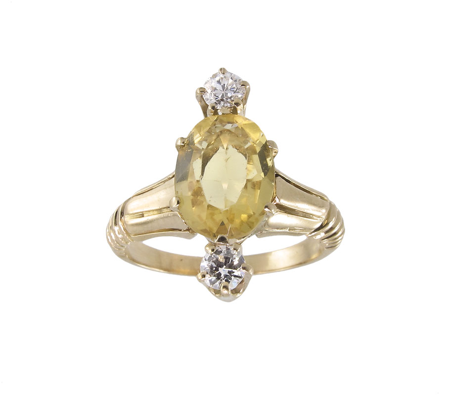 2 75 CT CITRINE DIAMOND RING  145634