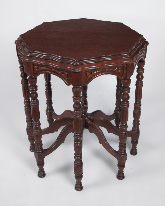 CARVED OCTAGON OCCASIONAL TABLE  145656