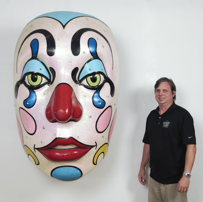 RINGLING BROTHERS CLOWN HEAD FLOAT DECORATION: