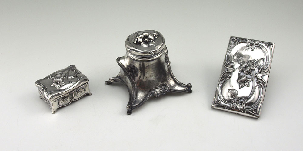 3 PIECE ART NOUVEAU SILVERPLATE 1456a3