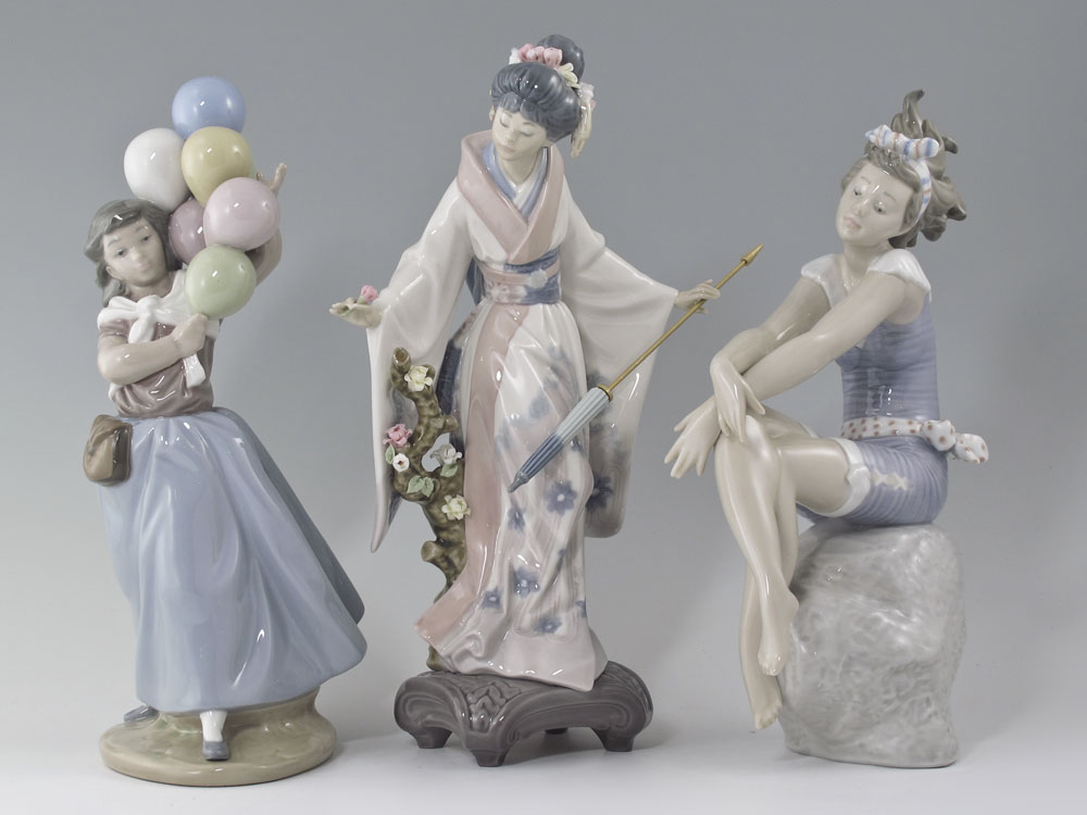 LLADRO PORCELAIN FIGURINES 3 figures 1456cd