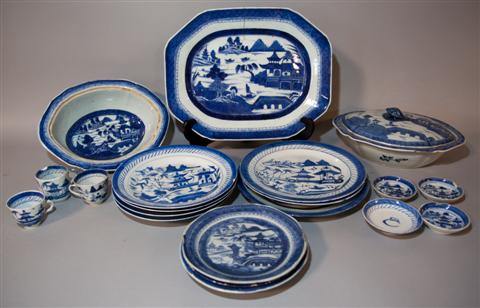 A COLLECTION OF BLUE AND WHITE