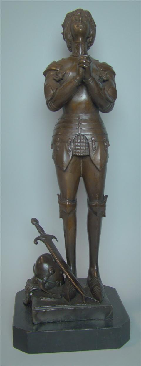 BRONZE JOAN OF ARC signed Chiparas above