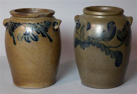 TWO AMERICAN SALT GLAZED STONEWARE 1457b8