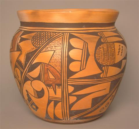 NATIVE AMERICAN JAR the orange clay