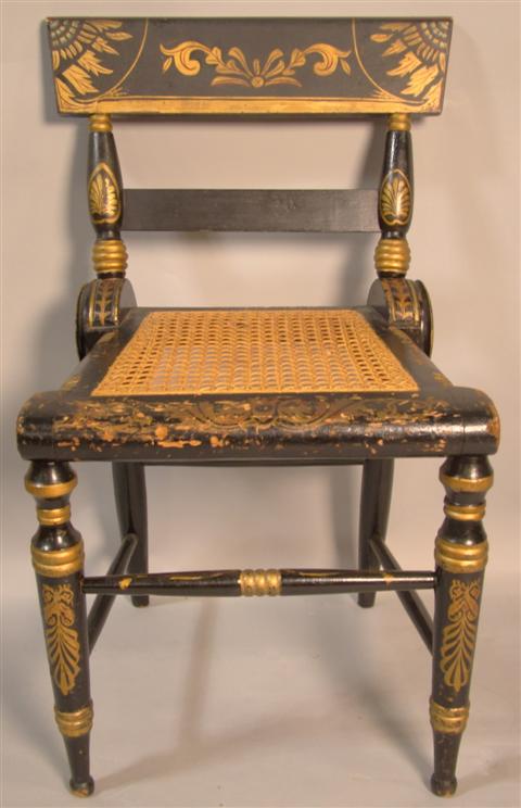 BALTIMORE BLACK STENCILED SIDE CHAIR