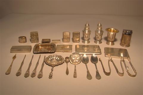 GROUP OF SILVER SMOKING ACCESSORIES