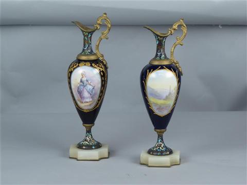 PAIR OF SEVRES STYLE PORCELAIN 145819